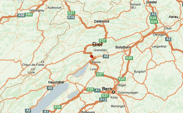 Biel Bienne area map